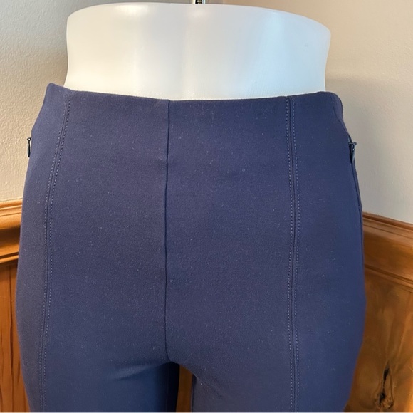Loft navy sz S Tall women’s pull on flat front stretch slacks, pants, small slim - Picture 5 of 11